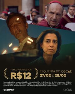 Cartaz de promoção do Oscar 2025 do Cinemark - Imagem: Reprodução
