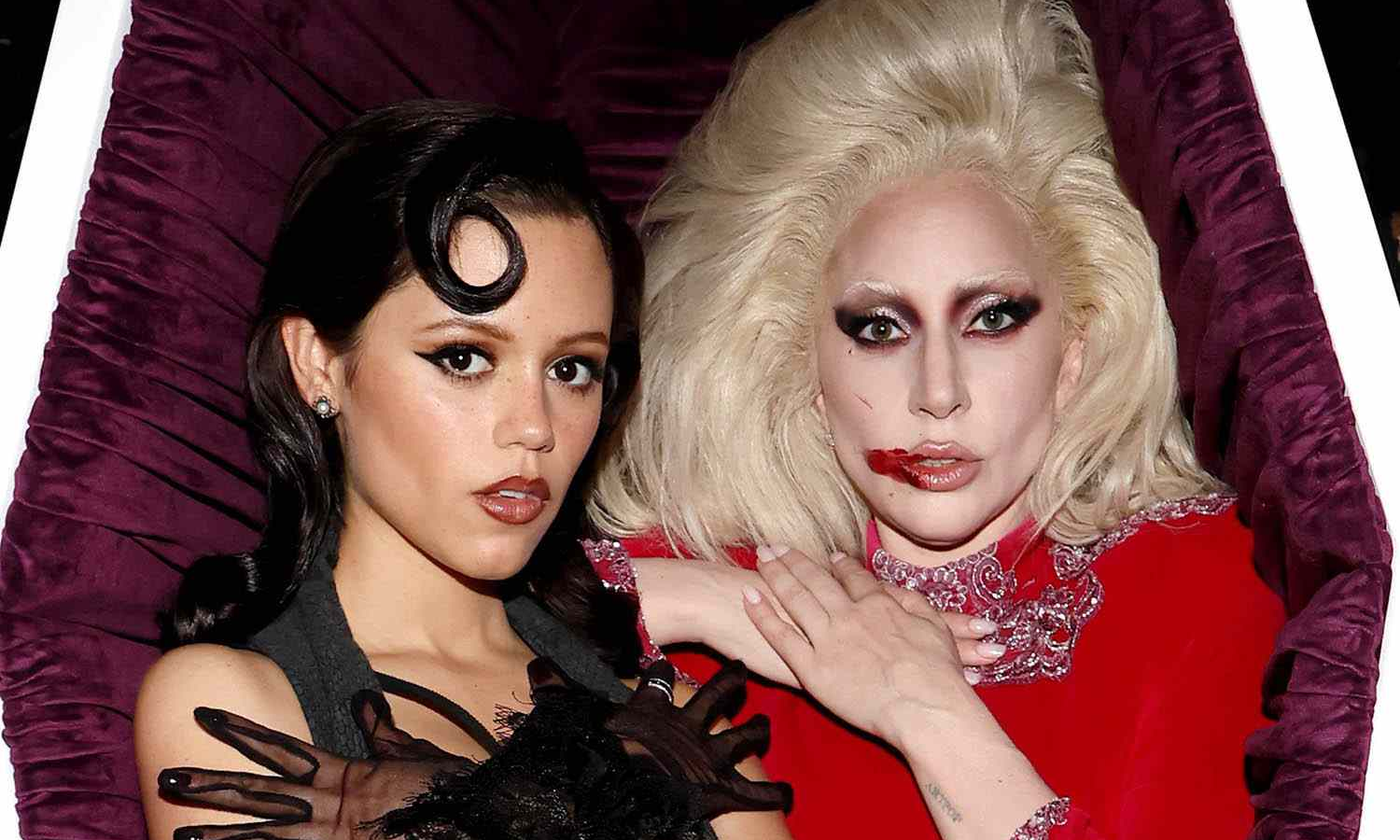 Jenna Ortega & Lady Gaga - Imagem: Kevin Mansur/Getty Images