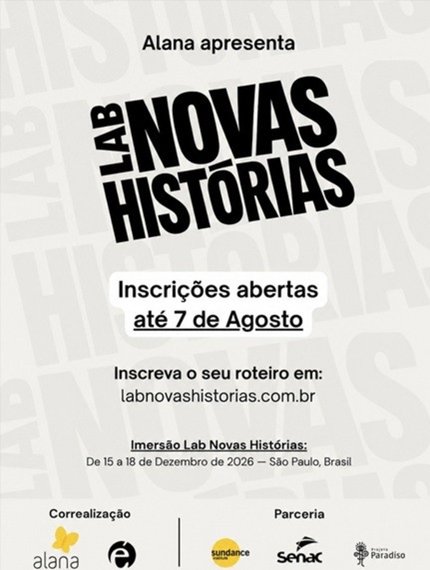 Inscrições do Lab Novas Histórias estão em seu último dia